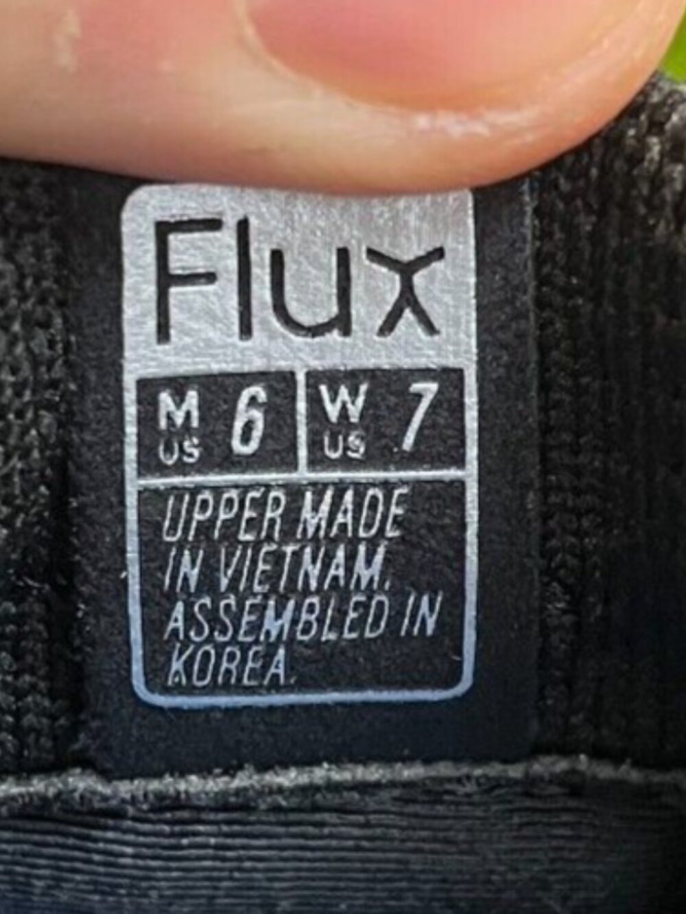 Flux Adapt Trainer Black White Womens Size 7 Barefoot Minimal Running Shoes - Picture 9 of 10